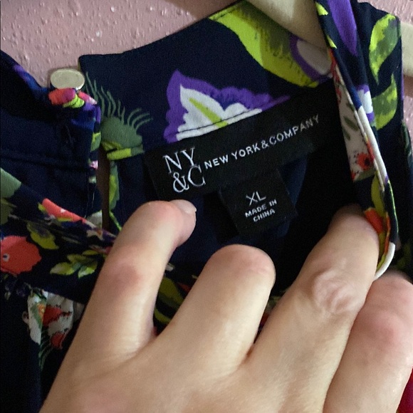 New York &Co Floral Sleeveless Dress size XL - Picture 5 of 14